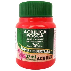 TINTA ACRILICA FOSCA 37ML VERMELHO FOGO ACRILEX