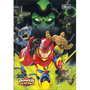 CADERNO BROCHURA PEQUENO 1/4 80FLS POWER PLAYERS TILIBRA