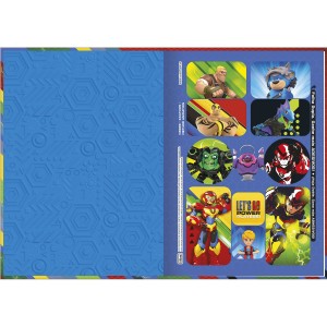 CADERNO BROCHURA PEQUENO 1/4 80FLS POWER PLAYERS TILIBRA