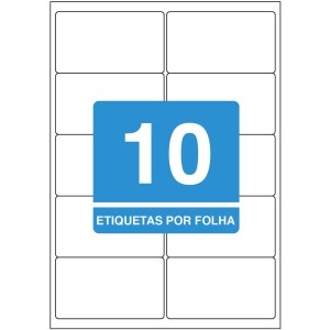 ETIQUETA 99,0X55,8 A4 TBA4350 100FLS 1000 ETIQS. 10 P/FOLHA TILIBRA
