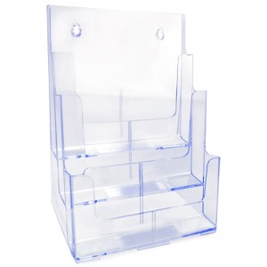 Organizador De Escritorio Triplo Vertical Cristal REF.10170032 WALEU