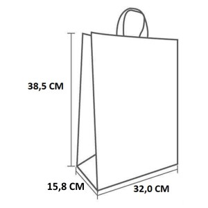 Sacola Kraft 39X32X16cm – Unidade