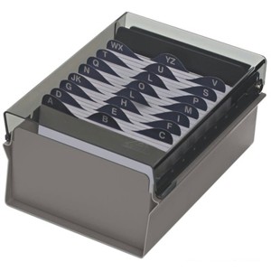 FICHARIO 5X8 ACRILICO FUME 25,8X23,3X15,4CM REF.913.1 ACRIMET