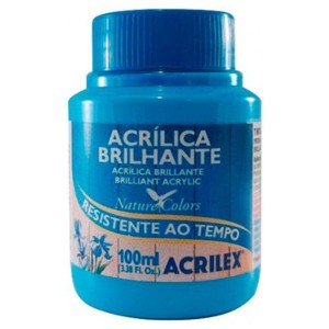 TINTA ACRILICA BRILHANTE 100ML AZUL CELESTE ACRILEX