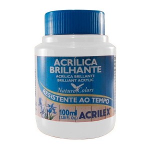 TINTA ACRILICA BRILHANTE 100ML BRANCA ACRILEX
