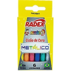 GIZ DE CERA 6 CORES METALICO RADEX
