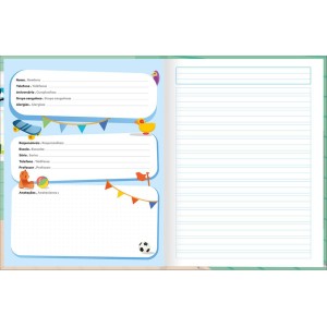 CADERNO CALIGRAFIA BROCHURA 40FLS CAPA DURA SAPECA FEMININO TILIBRA