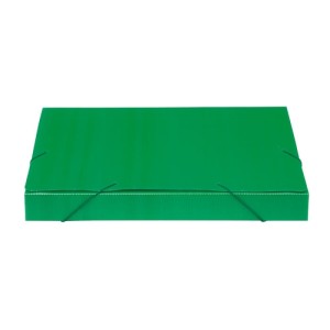 Pasta Plastica Poliondas Com Elastico Oficio 245X340mm Lombada 35mm Verde KAZ