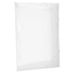 Pasta Plastica Aba Com Elastico Oficio 235X335mm Sem Lombada Fina Cristal Reforcada Ref.201PP-TR DAC