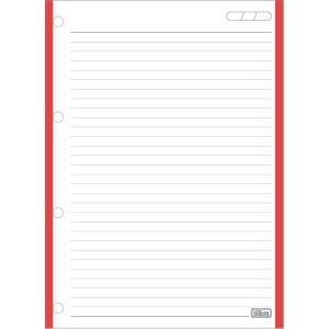 Bloco Fichário Universitário 80 folhas Tarjado Color Tiliflex TILIBRA