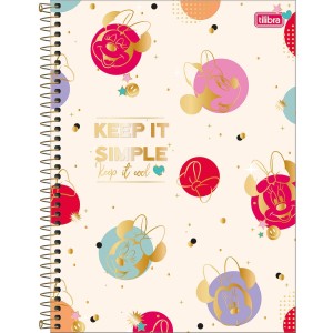 CADERNO UNIVERSITARIO 80FLS MINNIE MOUSE TILIBRA