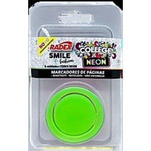 MARCADOR DE PAGINA SMILE FASHION NEON C/6 RADEX