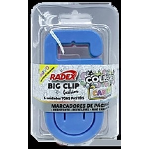 MARCADOR DE PAGINA BIG CLIP FASHION PASTEL C/6 RADEX