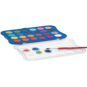 Aquarela com 24 Cores em Pastilha Giotto