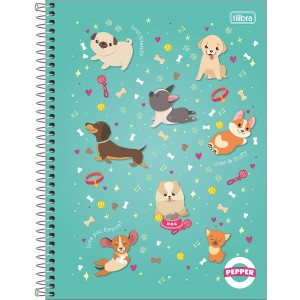 Caderno Universitario 16 Materias 256fls Pepper Feminino Capa Dura TILIBRA