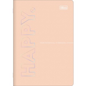 CADERNO COLEGIAL 32FLS HAPPY CAPA FLEXIVEL TILIBRA