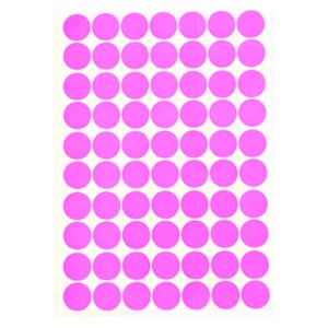 ETIQUETA BOLINHA DIÂMETRO 12,0 PINK TP-12 COM 350 TOK DE OURO