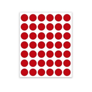 ETIQUETA BOLINHA DIÂMETRO 12,0 VERMELHA TP-12 COM 210 PIMACO