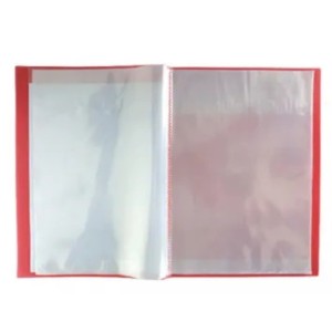 Pasta Catalogo Portifolion Oficio 30 Envelopes Vermelha Com Visor e Com Colchete ACP