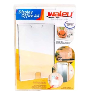 Quadro De Aviso Display Multiuso Acrilico A4 Vertical Cristal Adesivo Ref.10090009 MASCRIL WALEU