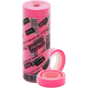 Fita Adesiva Durex 12mmx10m Pacote Com 10 Unidades Colorida FITPEL
