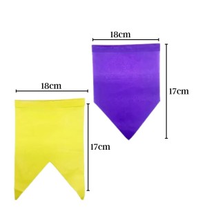 Bandeirinha Festa Junina Seda Colorida 19X17cm 10 Metros Com 18 Bandeiras TNT MANIA