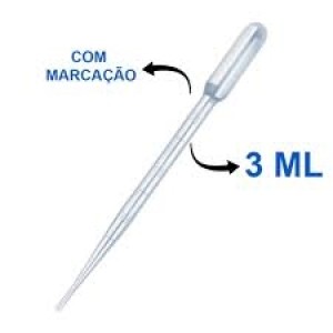Pipeta Pasteur Conta Gotas 3ml Plastico Transparente
