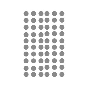 ETIQUETA BOLINHA DIÂMETRO 0,07 CINZA TP-07 COM 528 TOK DE OURO