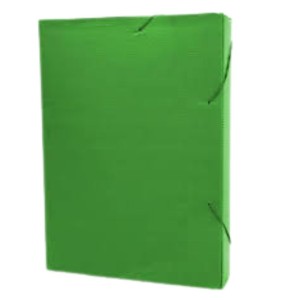 Pasta Plastica Poliondas Com Elastico Oficio 245X340mm Lombada 55mm Verde GOLDEN KRAFT