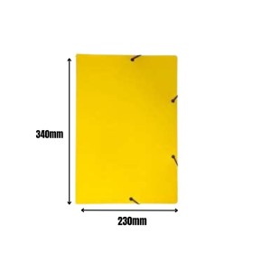 Pasta Papelao Aba Com Elastico Amarela 230X340mm Fina Ref.2004.AM POLYCART