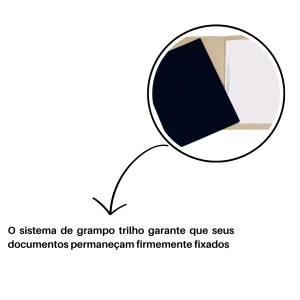 Pasta Papelao Com Grampo Trilho Preta 230X335mm Ref.1868 JUSSARA