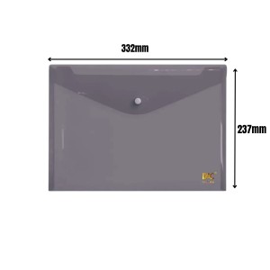Pasta Malote A4 Com Botao Fume 237X332mm Ref.653PP-FM DAC