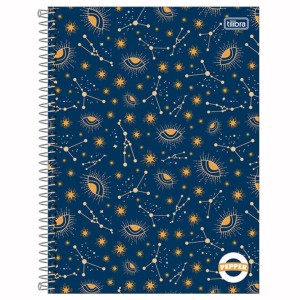 Caderno Universitario 16 Materias 256fls Pepper Feminino Capa Dura TILIBRA