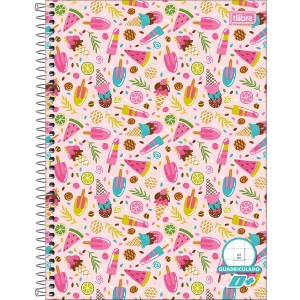 Caderno Quadriculado Espiral 10x10mm 96fls Universitario D+ Capa Dura TILIBRA