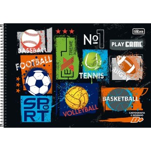 Caderno Desenho 96fls D+ Masculino Capa Dura TILIBRA