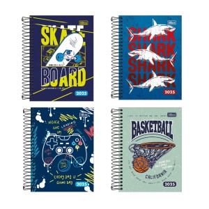 Agenda 2026 Diária D+ Masculina Espiral - TILIBRA