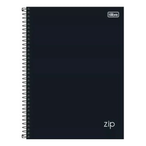 Caderno Universitário 10 Materias 160Fls Espiral Capa Dura Preto Zip Tilibra
