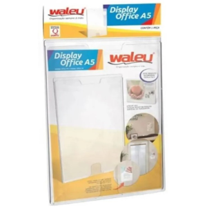 Quadro de Aviso Display Multiuso Acrilico A5 Vertical Cristal Adesivo Ref.10090011 WALEU