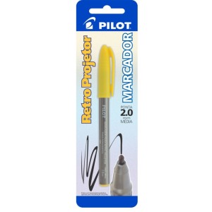 Caneta Retroprojetor 2.0mm Amarelo Blister PILOT