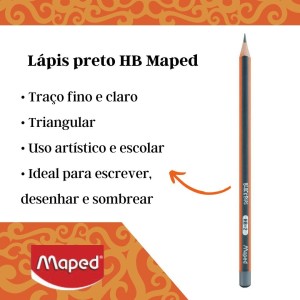 Lápis HB Triangular Blackpeps - MAPED