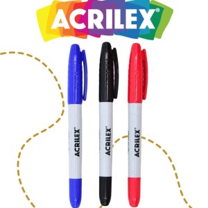 Caneta Multiuso Permanente 2 Pontas ACRILEX
