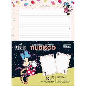 Bloco Universitário 50fls 90g Minnie Tilidisco Inteliegente Connect TILIBRA