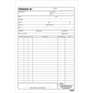 Bloco Pedido de Mesa Medio 1 Via 50 Folhas – São Domingos