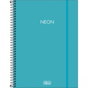 Caderno Espiral Capa Dura Universitário 10 Matérias 160 folhas Neon TILIBRA
