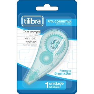 Corretivo Em Fita Azul Aqua TILIBRA