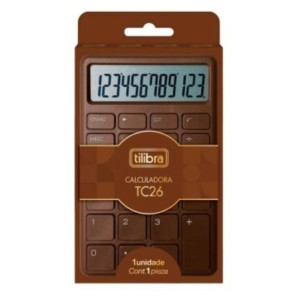 Calculadora De Mesa TC26 Chocolate TILIBRA