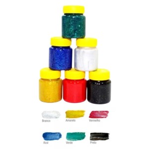 Guache 15ml com 6 Cores Fanatsia Glitter ACRILEX