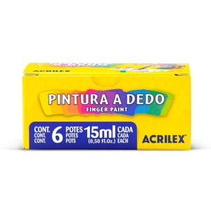 Pintura a Dedo com 6 Cores 15ml ACRILEX