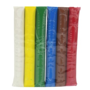 Massinha Base Cera 06 Cores 90gr Plastilina ACRILEX