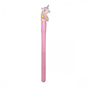 Caneta Gel 0.5mm Preto Unicórnio Que Acende TILIBRA